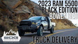 2023 RAM 5500 Black Edition with Bowen Customs Bed  Truck Delivery [upl. by Addison]