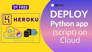 ✅ Deploy python app on heroku cloud for free under 20 minutes  Run Python code on cloud [upl. by Ahsercal]