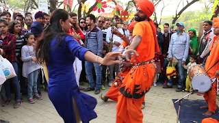 Delhi Girl dances with folk tunes at Surajkund Mela India [upl. by Awra]