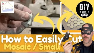 ️🔥 How to Easily amp Safely Cut Mosaic  Small Tiles➔ Either 12quotx12quot Sheets or Individually DIY Tip [upl. by Aleacin]