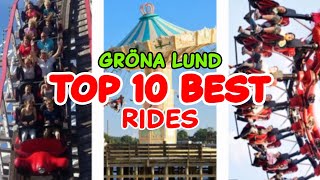 Top 10 rides at Gröna Lund  Stockholm Sweden  2022 [upl. by Abbey]