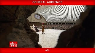 February 28 2024 General Audience Pope Francis ASL [upl. by Warfold]