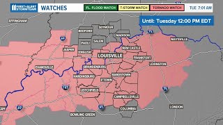 WATCH LIVE Tracking tornado watch in Louisville area [upl. by Wales163]