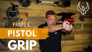 Proper Pistol Grip  Navy SEAL Teaches How to Grip a Pistol [upl. by Argela]