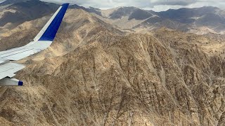 Magical view of Ladakh on flight to Leh Airport Landing amp outside airport view [upl. by Wasserman]