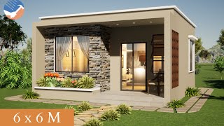 Small House Design with Floor Plan  6 x 6 M [upl. by Sumer]