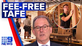 NSW offering 70000 free TAFE training to combat skills shortages  9 News Australia [upl. by Kaitlyn]