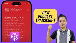 How to View Podcast Transcript in Apple Podcasts on iPhone and iPad [upl. by Allebasi]