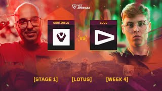 Sentinels vs LOUD  VCT Americas Stage 1  W4D1  Map 1 [upl. by Yelkrab]