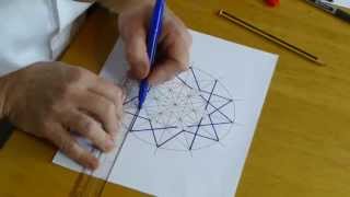 How to draw an Islamic geometric pattern Ayyubid Star [upl. by Belicia]