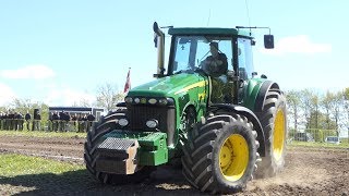 John Deere 8520 Winning The Pulling Trophy at Jerslev Arena  Pure Power  Tractor Pulling DK [upl. by Asante]