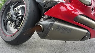 Ducati 1299 Panigale S Akrapovic Exhaust Sound Startup  Revving [upl. by Hurd]