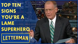 Top Ten Signs Youre A Lame Superhero See quotThe Flashquot  Letterman [upl. by Struve]