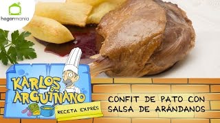 Karlos Arguiñano Receta de Confit de pato con salsa de arándanos [upl. by Gorton]