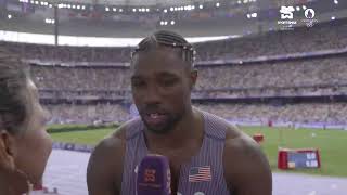 Paris 2024  USAs Noah Lyles ready to compete for gold in 100m final  SportsMax [upl. by Fitzhugh]