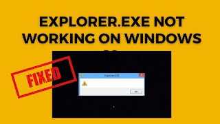 how to fix explorer exe not working on windows 10 [upl. by Ateekram394]