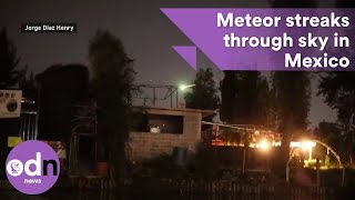 Video shows incredible moment meteor streaks through sky in Mexico [upl. by Ggerc]