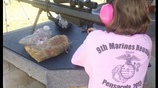 Girls shooting the Barrett 50 BMG [upl. by Pammi]