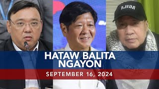 UNTV Hataw Balita Ngayon  September 16 2024 [upl. by Idalia]