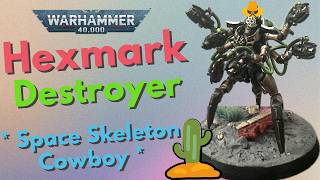 Beginner Painting Hexmark Destroyer Szarekhan scheme Necron  Warhammer 40000  40K [upl. by Wasserman]