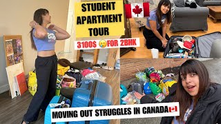 Apartment Tour in Canada🇨🇦  Moving out Vlog  Life in Canada as a student  Yourbossgirl [upl. by Aniala]