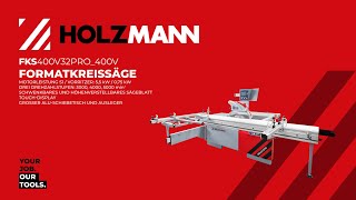 HOLZMANN FKS400V32PRO400V Formatkreissäge  panel saw official HOLZMANN [upl. by Ahsieyt465]