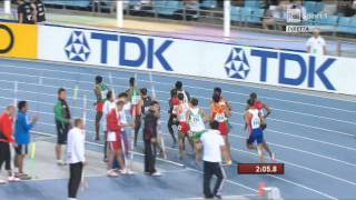 1500 Metres men semifinal heat 1 IAAF World Championships Daegu 2011 [upl. by Nylatsyrc]