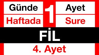 Fil Suresi 4 Ayet 33 tekrarlı  Kolayca Ezberlemek İçin Fil 4 Ayet  Pate metodu ile [upl. by Ellenwahs]