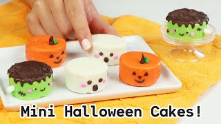 How to Make Halloween MINI Cakes 🎃 [upl. by Aninotna734]