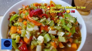 Motherinlaw Pepper sauce🌶 hot HKRTrinidad Recipe 😋 🇹🇹 [upl. by Mikahs]