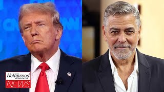 George Clooney Reacts to Donald Trump Saying He Should quotGet Out of Politicsquot  THR News [upl. by Dayle]