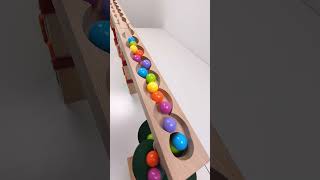 marble Run Race ASMR 140 Wooden Wave Course Colorful Marbles marblerun marblerunrace asmr [upl. by Schulman674]