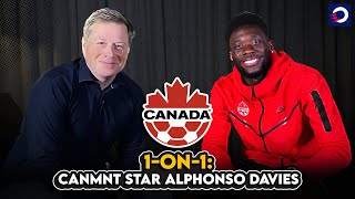 The Alphonso Davies Interview Becoming a leader for CanMNT lessons at Bayern and more 🇨🇦 [upl. by Radford725]