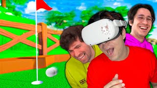 GOLF en REALIDAD VIRTUAL  ¡ESTO ES UNA LOCURA   LOS COMPAS GOLF VR [upl. by Asabi740]