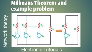 Millmans Theorem and example problem [upl. by Garcia]