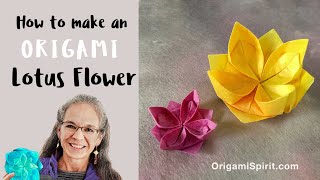 Nenúfar de papel  Flor de loto  Origami y papiroflexia [upl. by Steinman]