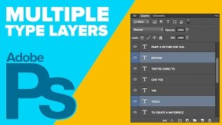 How to Edit Multiple Type Layers in Photoshop [upl. by Daly]