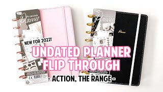 NEW Craft Sensations UNDATED PLANNER The Happy Planner Action planner 2022 silent flip through [upl. by Tomlin469]