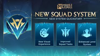 New Squad System Introduction  Mobile Legends Bang Bang [upl. by Aihsemak]