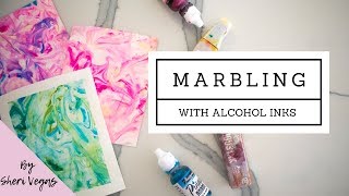 How to Marble with ALCOHOL INKS easy DIY [upl. by Il]