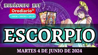 Horóscopo De Hoy 💗 Escorpio 💗 Martes 4 de Junio de 2024 [upl. by Naivaj]