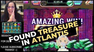 TREASURES OF ATLANTIS 🧜‍♀️ AMAZING WIN 🤑 LUCKYLAND SLOTS 🎰 I play slots session 33 [upl. by Buchheim]