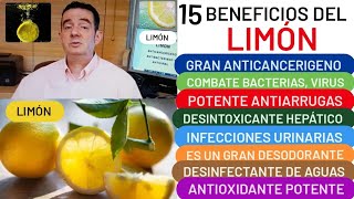 15 beneficios del🍋LIMÓN🍋 ANTICANCERÍGENO💪VARICES❤️ INFECCIONES URINARIAS👌ANTIARRUGAS😮DETOX💪ADELGAZA🤗 [upl. by Waddle]