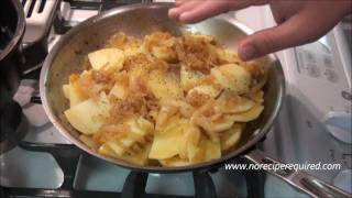 Potatoes Lyonnaise  NoRecipeRequiredcom [upl. by Gershom364]