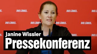 Pressekonferenz mit Janine Wissler [upl. by Yenitsed]