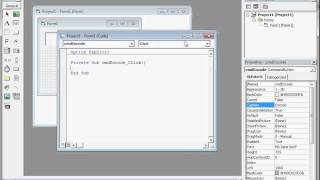 VB6 Tutorial 005  Using a text box command button and variables [upl. by Norty]