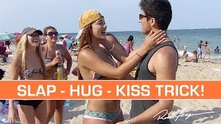 Magic Kissing Prank SLAP  HUG  KISS Trick  TUTORIAL [upl. by Kendricks]