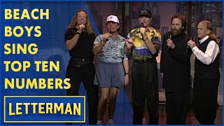 Beach Boys Sing Daves Top Ten List Numbers  Letterman [upl. by Ahsinek]