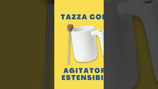 New  Tazza Mug Beverly 50 cl con agitatore estensibile  Personalizzala con il tuo Logo serigrafia [upl. by Shalna]