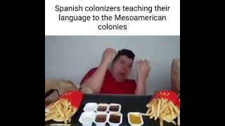 Spanish colonizers teaching their language to the Mesoamerican colonies [upl. by Hilar]